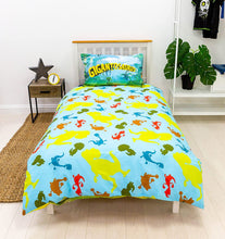 Load image into Gallery viewer, Single Bed Duvet Cover Set Dinosaurs Gigantosaurus Prehistoric Character Reversible Bedding
