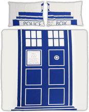 Load image into Gallery viewer, Official Dr Who Double Bed Duvet Cover Set BBC Dr Who Tardis
