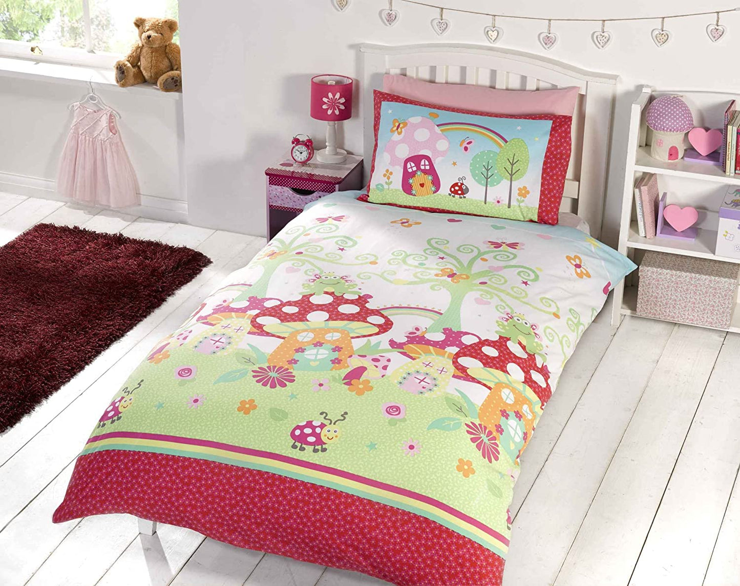 Double Bed Enchanted Gardens Tree Mushrooms Duvet Cover Set