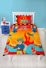 Load image into Gallery viewer, Single Bed Fireman Sam &#39;Flames&#39; Duvet Cover Set Character Bedding
