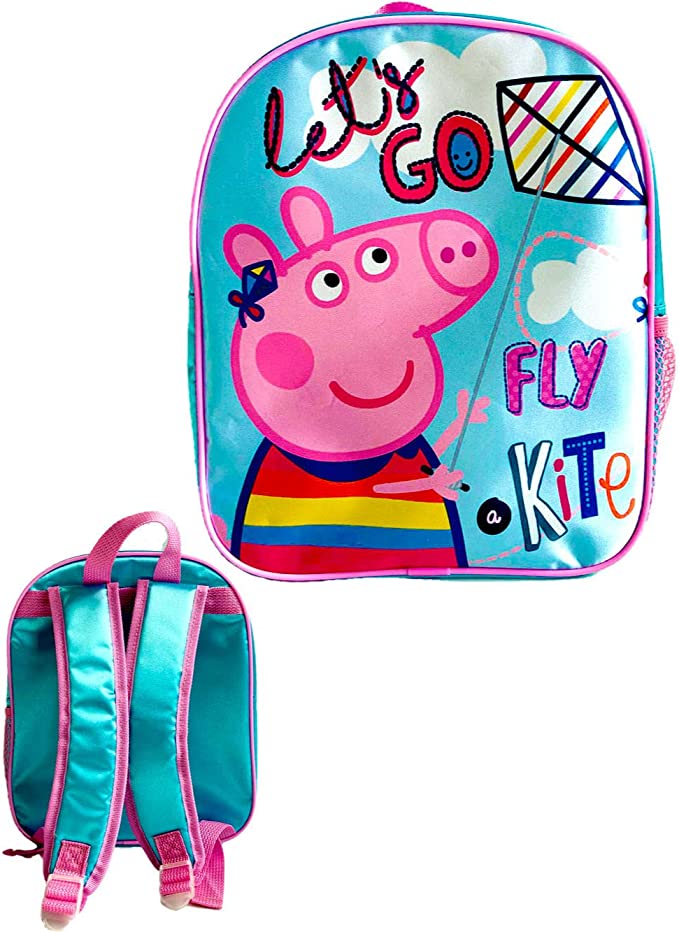 Official Peppa Pig Character Junior School Backpack Fly A Kite