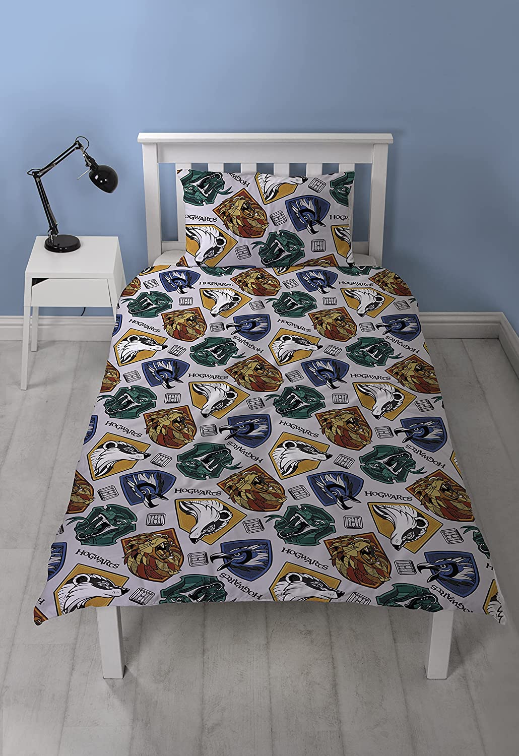 Single Bed Harry Potter Grid Reversible Duvet Cover Set Character Bedding
