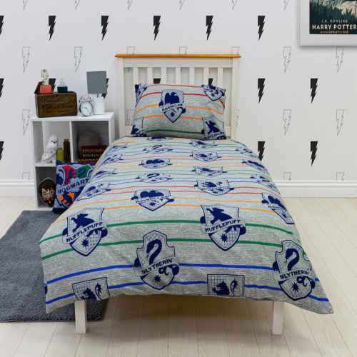 Single Bed Harry Potter Brave Crests Duvet Cover Character Reversible Bedding Set