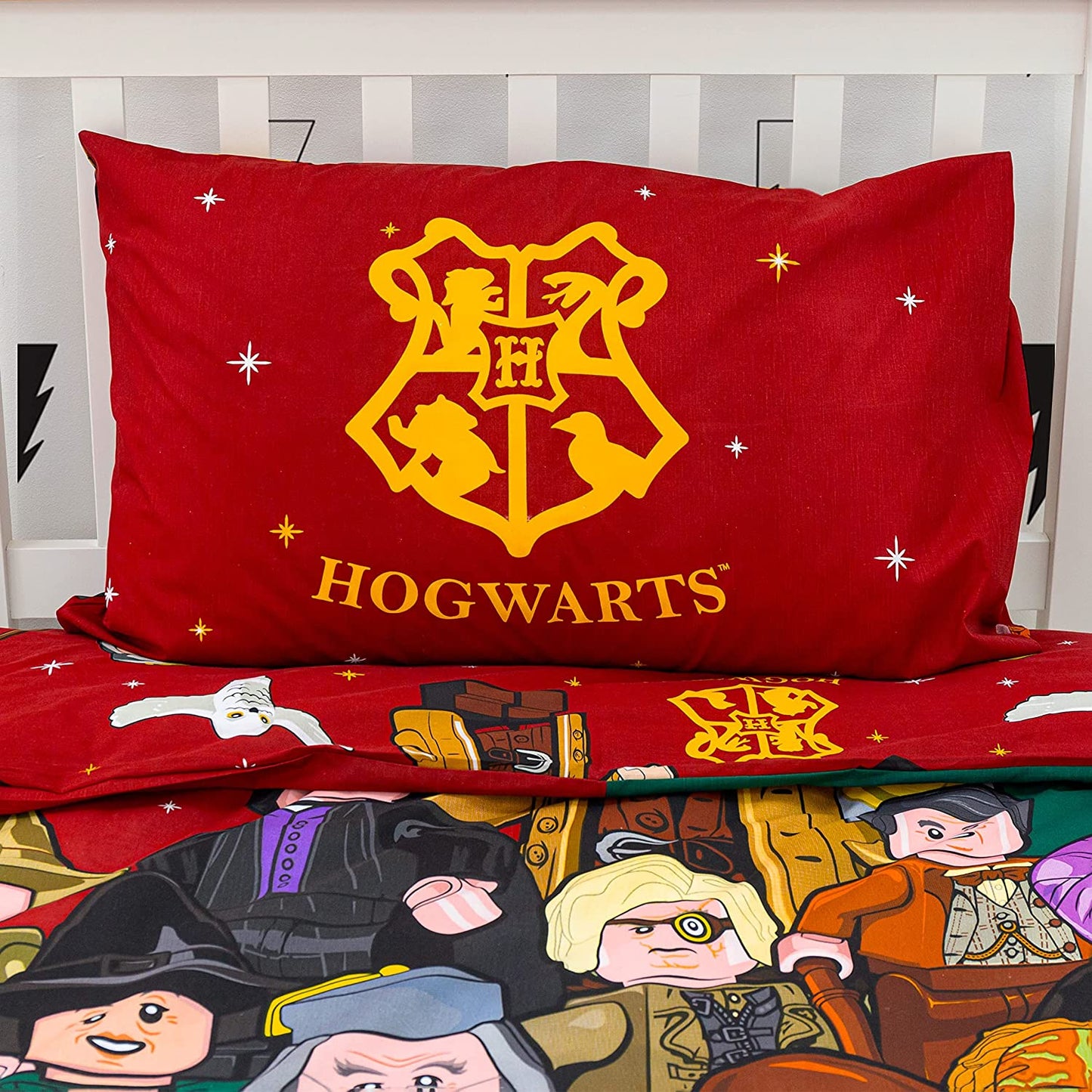 Single Bed Harry Potter Lego Gang Duvet Cover Set Reversible Character Bedding