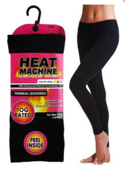 Ladies Thermal Leggings Large - Extra Large Tog Rated Brushed Insulated Heat Machine