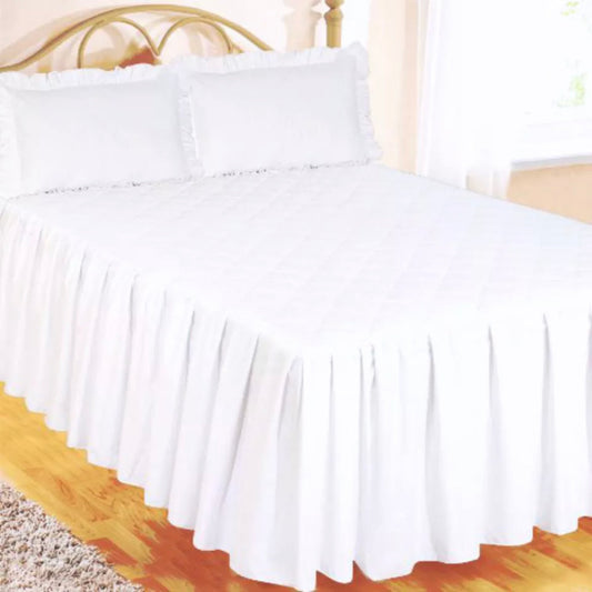 Emperor White 200 Thread Count Luxury Quilted Fitted Bedspread