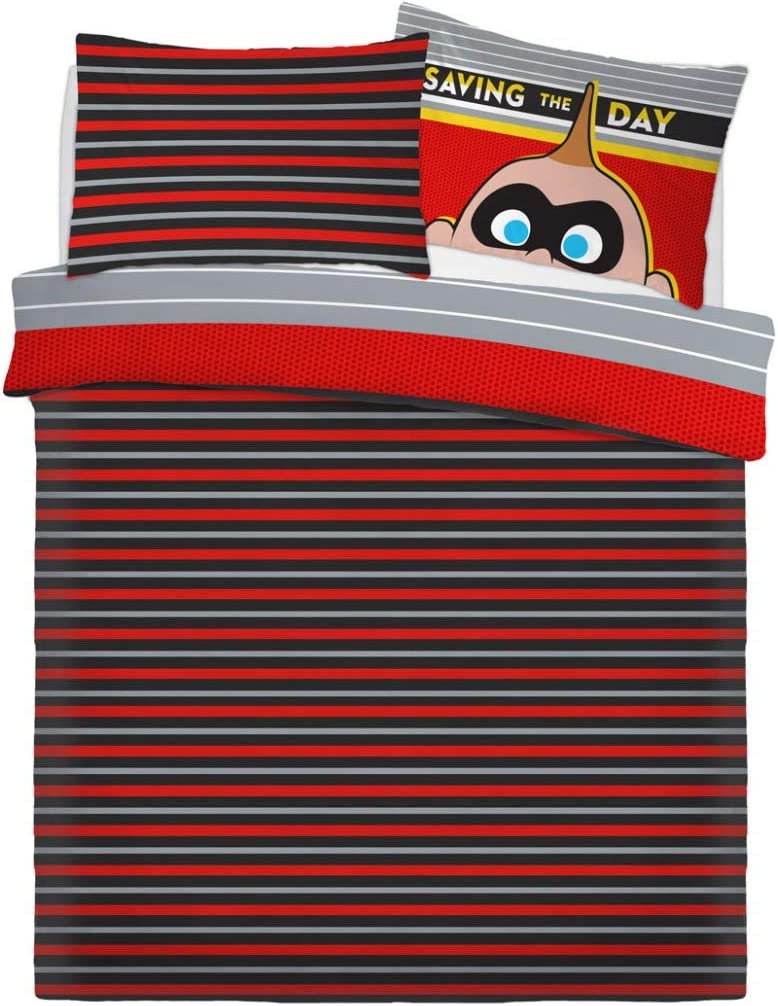 Disney Pixar Double Bed The Incredibles Duvet Cover Set Character Bedding