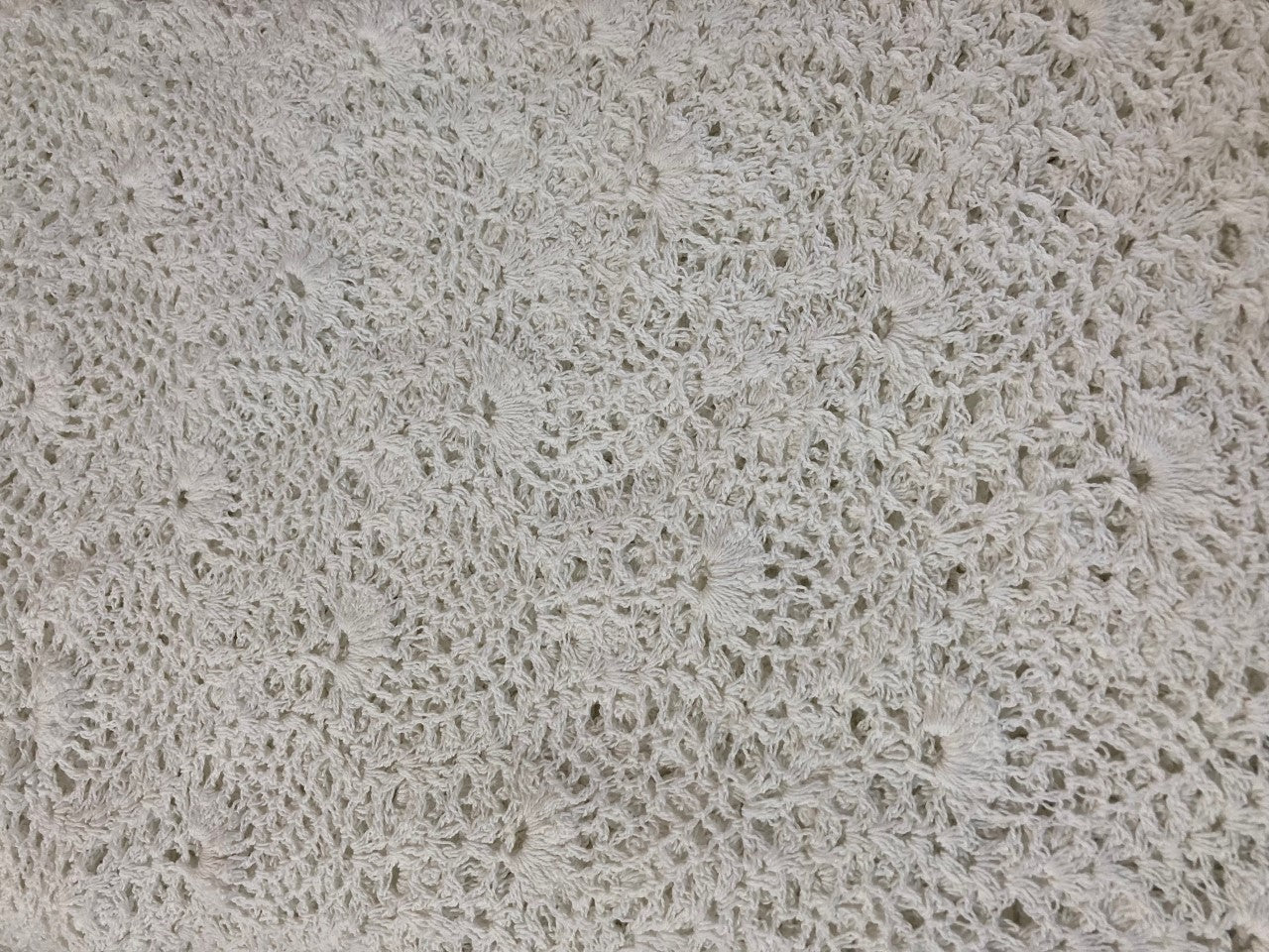 Hand Crochet Lace Tablecloth 70" Round White 100% Cotton Luxury