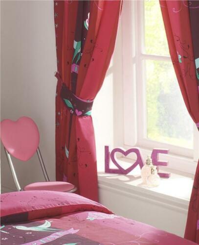 Tattoo Love Birds Floral 66" x 72" Fully Lined Pencil Pleat Curtains