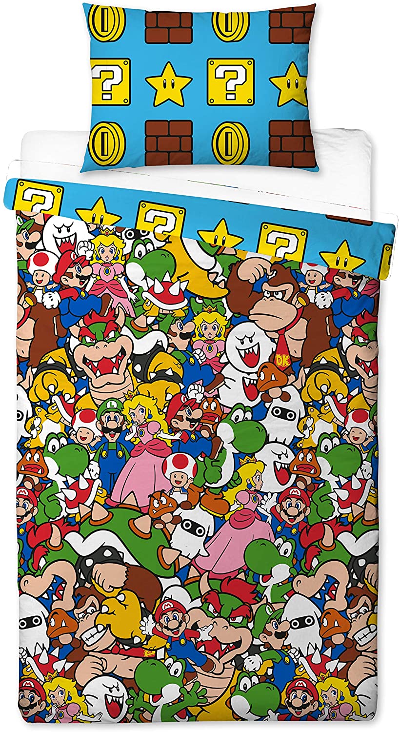 Single Bed Super Mario Gang Duvet Cover Set