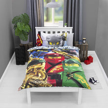 Load image into Gallery viewer, Single Bed Lego Ninjago Ninja Duvet Cover Set
