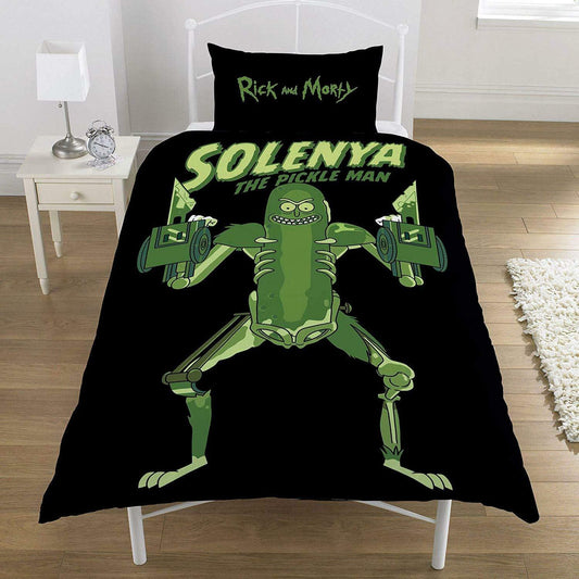 Single Bed Rick And Morty Duvet Cover Set Pickle Rick Reversible Character Bedding