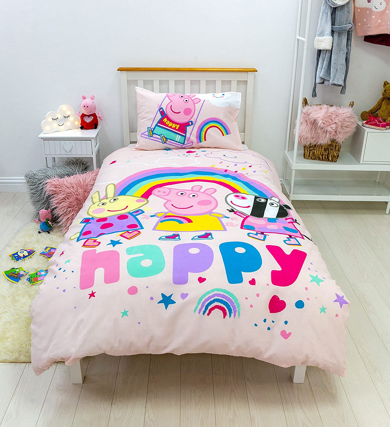 Single Bed Peppa Pig 'Storm' Duvet Cover Set