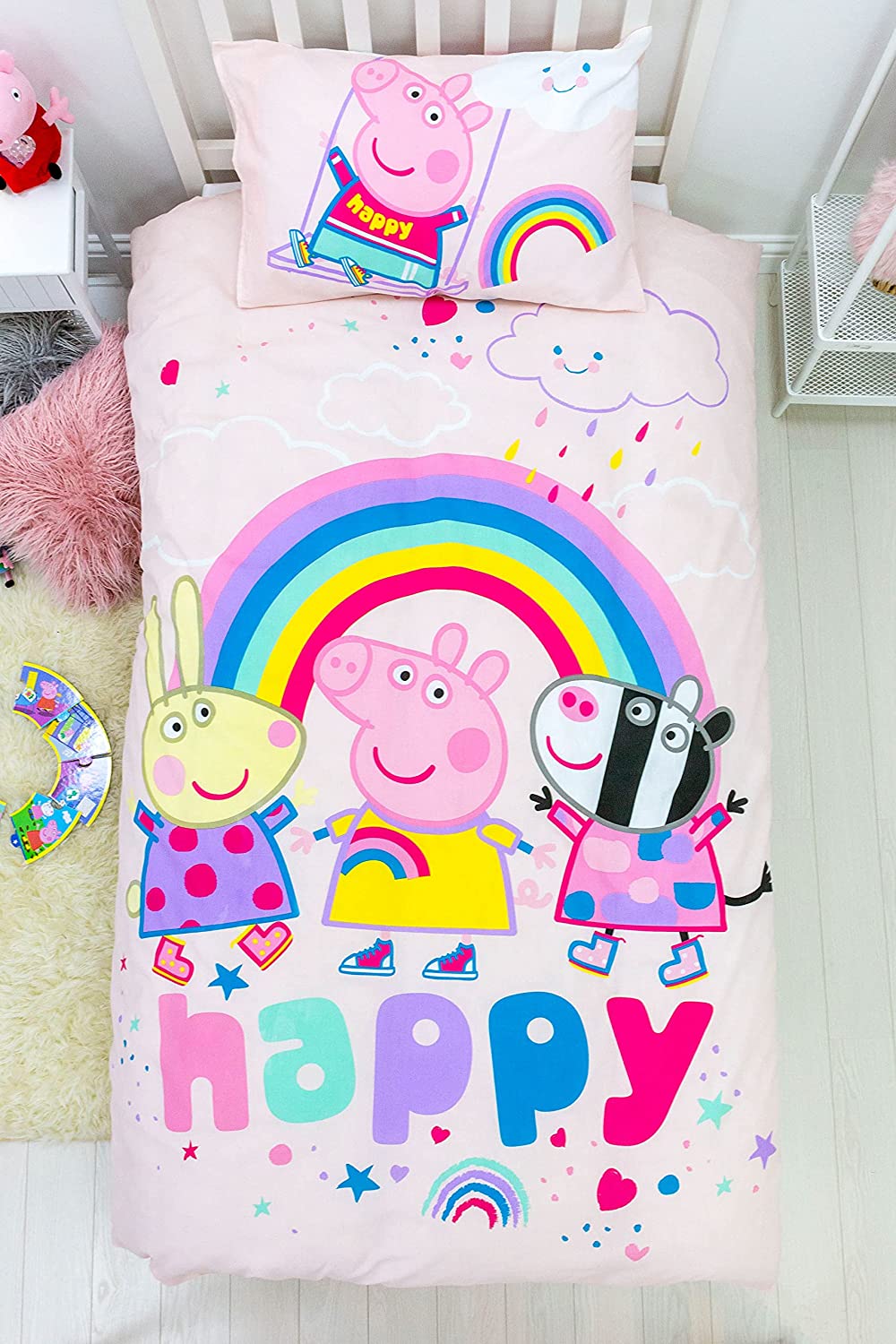 Single Bed Peppa Pig 'Storm' Duvet Cover Set