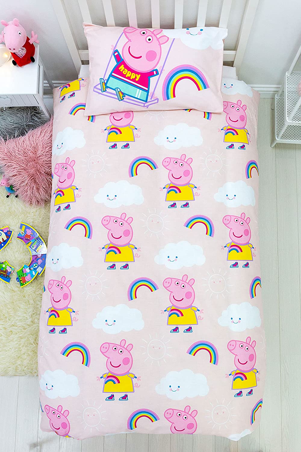 Single Bed Peppa Pig 'Storm' Duvet Cover Set