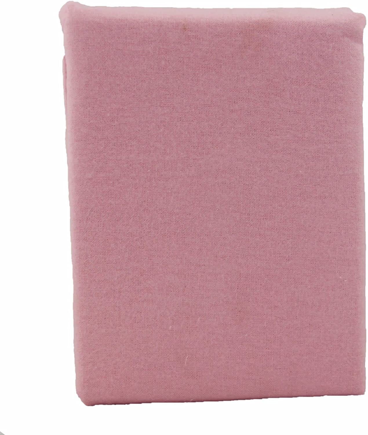 Single Bed Flannelette Fitted Sheet Baby Pink 100% Cotton