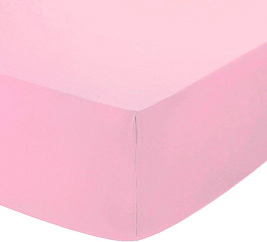 Fitted Sheets Pink Polycotton Luxury