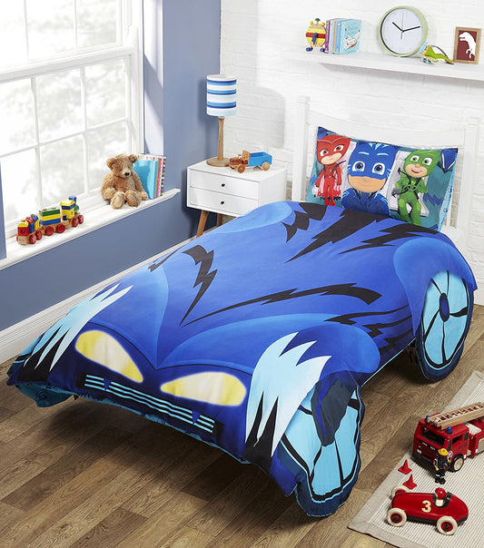 Single Bed PJ Masks Catboy Duvet Cover Set Character Reversible Bedding