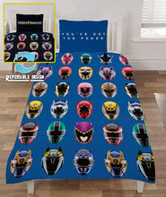 Load image into Gallery viewer, Single Bed Duvet Cover Set Power Rangers Character Bedding Reversible
