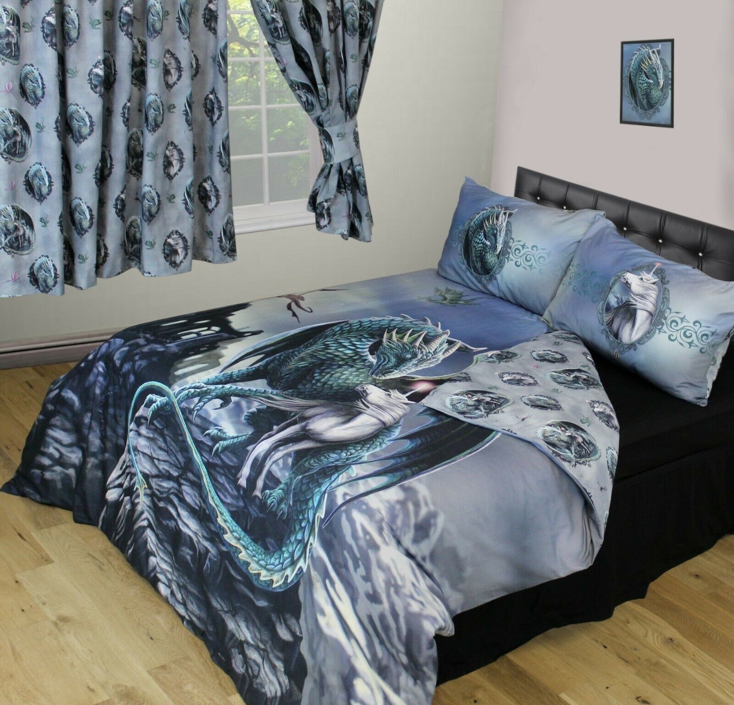 Double Bed Duvet Cover Set Lisa Parker Protector Of Magic Dragons Unicorns