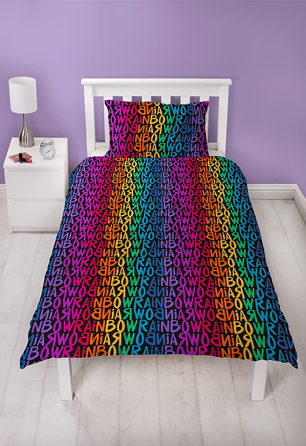 Official Single Bed Rainbow High Duvet Cover Set Reversible Character Bedding