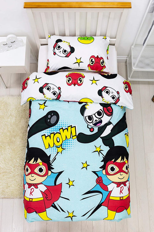 Single Bed Duvet Cover Set Ryans World Official Youtuber Panda Bedding