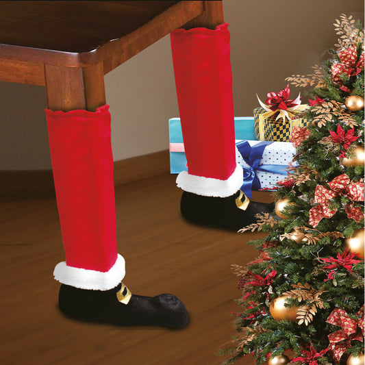 Felt Boots Santa Claus Christmas Decorative Festive Funny Dining