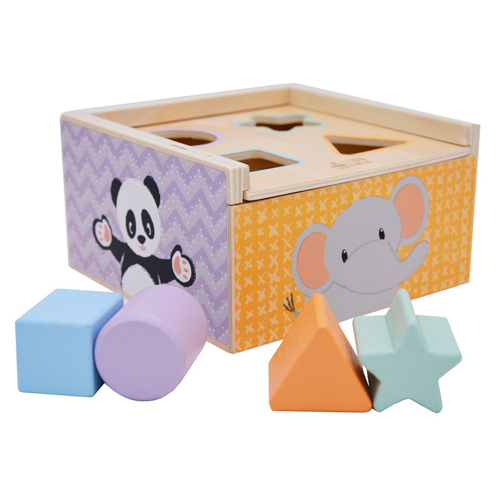 Shape Sorter Box Wooden Baby Toddler Toy Gift