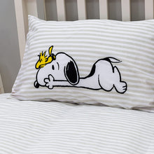 Load image into Gallery viewer, Single Bed Snoopy Peanuts Official Panel Duvet Cover &quot;Reversible&quot; Bedding Set
