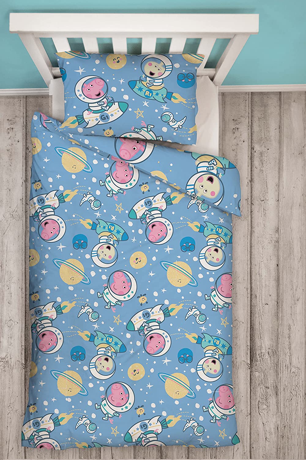 Single Bed George Pig 'Stars' Duvet Cover Set Character Bedding