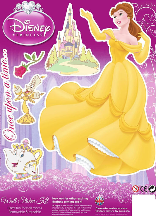 Disney Princess 3 Pack Wall Sticker Kit Character Princesses Belle Cinderella Sleeping Beauty