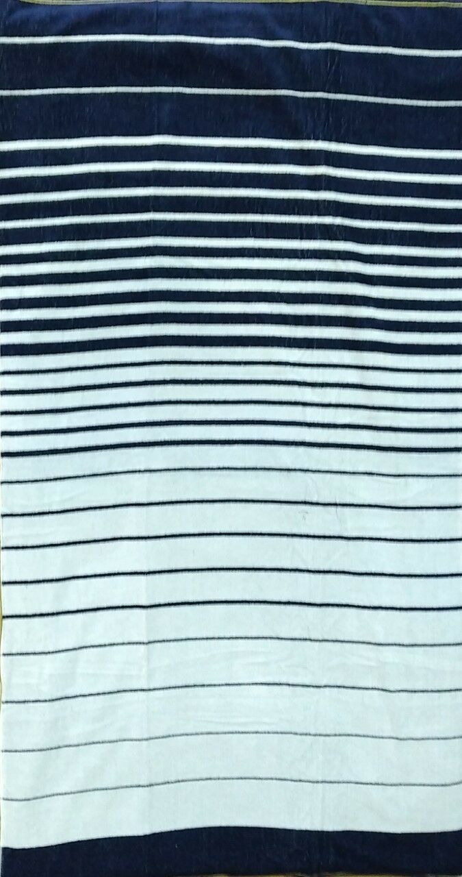 Jumbo Large Stripes Navy White Beach Towel 100% Cotton