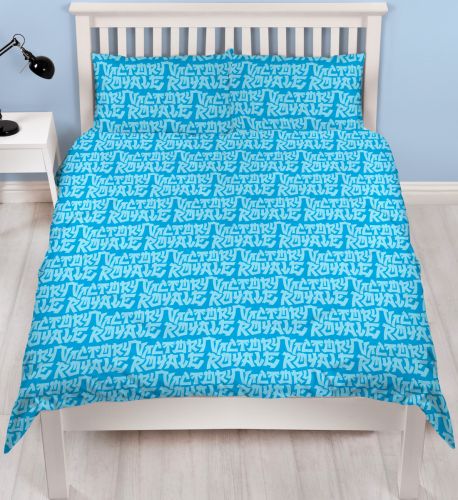 Double Bed Fortnite Official Battle Royale Tag Up Duvet Cover Character "Reversible" Bedding Set