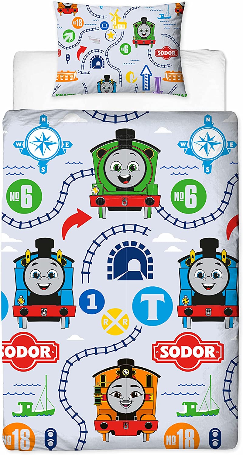 Single Bed Thomas The Tank Engine Signals Duvet Cover Set Character Bedding