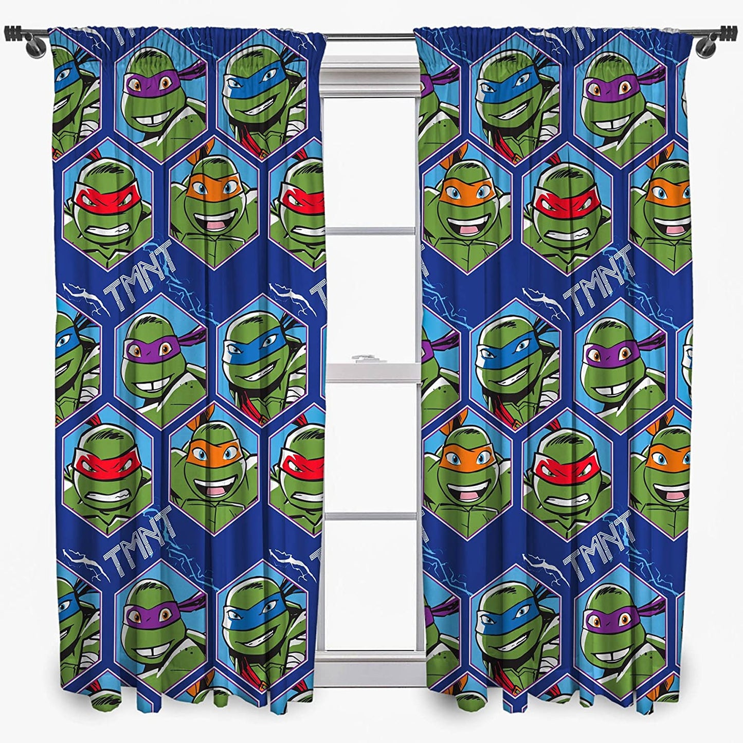 Teenage Mutant Ninja Turtles 'Dimension' 66" x 72" Unlined Pencil Pleat Character Curtains