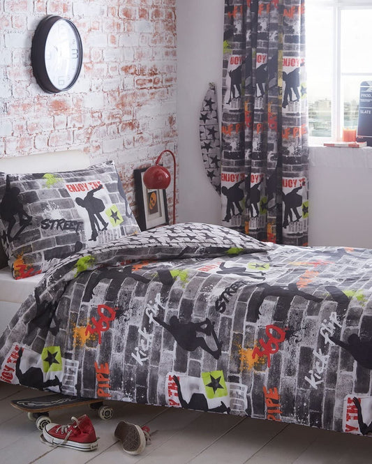 King Size Duvet Cover Set Tricks Urban Skater Bedding Set