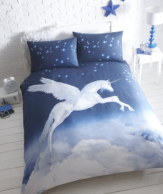 King Size Duvet Cover Set Unicorn Panel